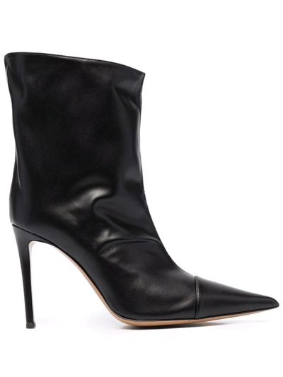 Alexandre Vauthier Pointed Ankle Boots In Black