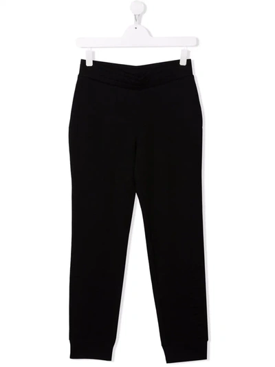 Balmain Kids' Elasticated-waist Track Trousers In Black