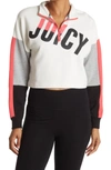 Juicy Couture Colorblock Half-zip Pullover Sweatshirt In Bombshell Pink Combo