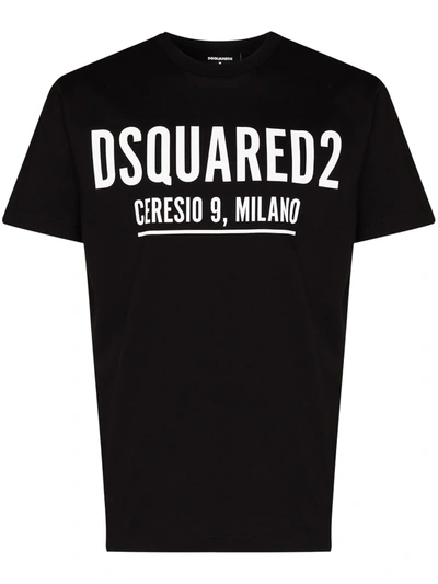 Dsquared2 Ceresio 9 Print Cotton Jersey T-shirt In Black