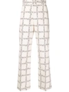 JW ANDERSON SIGNATURE-CHECK COTTON TROUSERS