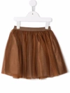 Bonpoint A-line Flared Mini Skirt In Brown