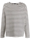R13 STRIPED LONG-SLEEVE TOP