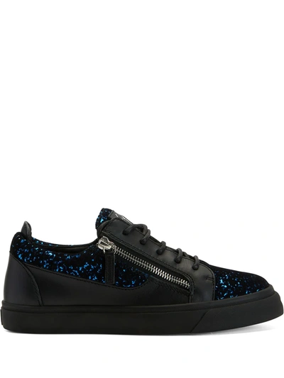 Giuseppe Zanotti Nicki Leather Low-top Sneakers In Schwarz