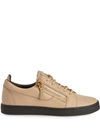 Giuseppe Zanotti Nicki Leather Lace-up Sneakers In Nude