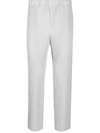 Issey Miyake Pleated Straight Trousers In Grey