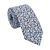 Le Colonel Liberty Pepper Blue Slim Tie In Slim