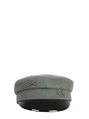 Ruslan Baginskiy Contrast-peak Baker Boy Hat In Green