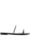 Giuseppe Zanotti Croisette Crystal-embellished Sandals In 黑色