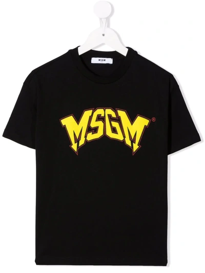 Msgm Logo-print T-shirt In 黑色