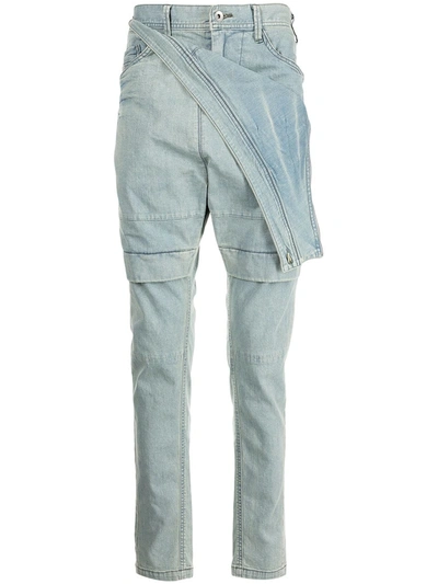 Julius Layered Slim-fit Jeans In Blue
