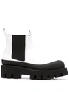 Paloma Barceló Flat Booties Celine Paloma Barcel&ograve; Ankle Boots In Nappa Leather With Treaded Sole In White