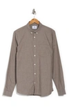 Nn07 Sixten Solid Sport Shirt In Khaki Melange