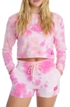 JUICY COUTURE TIE DYE BOXY CROP PULLOVER