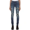 Amiri Mens Deep Classic Indigo Mx1 Slim-fit Slim Stretch-denim Jeans 32