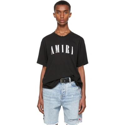 Amiri Logo-print Crew-neck T-shirt In Black