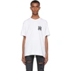Amiri White Crewneck T-shirt With Logo Print On The Front And Logo Lettering On The Rear In Cotton Man In White