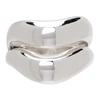 AGMES SILVER DOUBLE WAVE RING