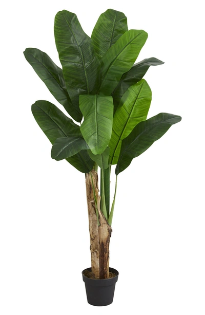 Nearly Natural 4' Double Stalk Banana Artificial Tree In Multi