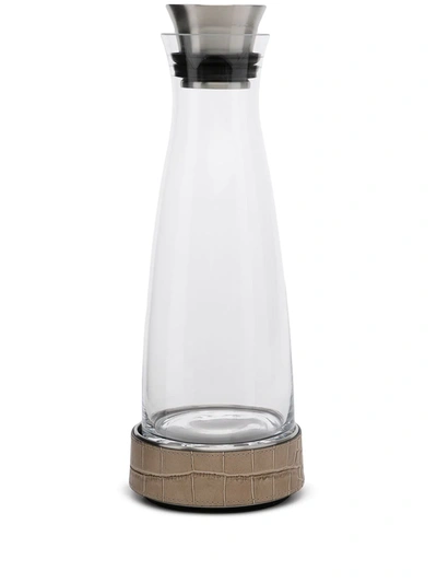 Pinetti Leather-trim Water Bottle In Braun