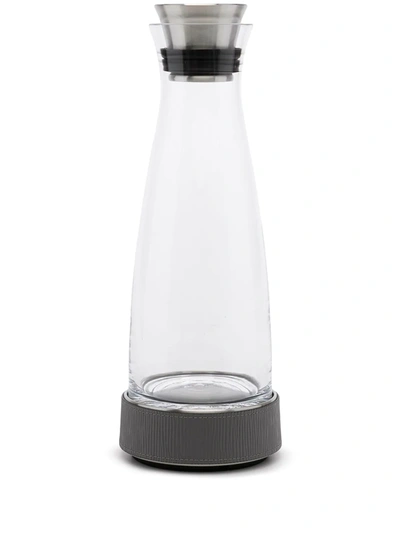 Pinetti Leather-trim Water Bottle In Grau