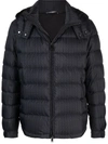 Valentino Iconographe Padded Jacket Hood In Blau