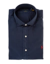 RALPH LAUREN MAN NIGHT BLUE SLIM FIT SHIRT IN ULTRALIGHT COTTON WITH RED PONY,710-852728 001