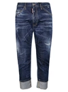 DSQUARED2 WIDE LEG DISTRESSED EFFECT JEANS,S74LB0952S30342 470