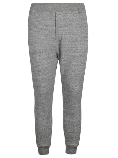 Dsquared2 Ribbed Waist Cropped Track Trousers In Grey