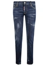 Dsquared2 Regular Distressed Effect Jeans In Blue