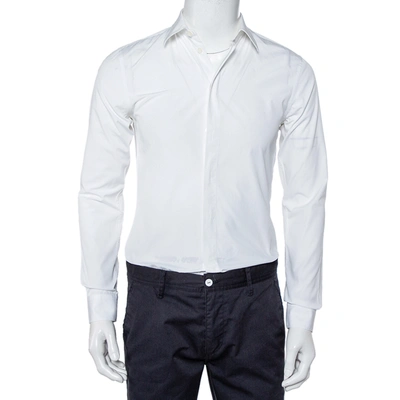 Pre-owned Givenchy White Cotton Long Sleeve Button Front Classic Slim Fit Shirt S