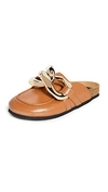 Jw Anderson Embellished Leather Slippers
