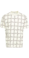 Jw Anderson Off-white Oversize All Over Logo T-shirt