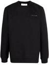 Alyx Logo-patch Crew Neck Sweatshirt In Schwarz