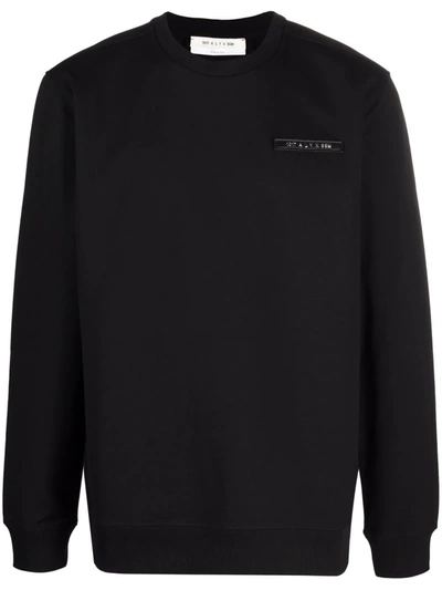 Alyx Logo-patch Crew Neck Sweatshirt In Schwarz