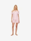 DEREK ROSE DEREK ROSE WOMEN'S SHORT PYJAMAS LARA MICRO MODAL STRETCH BALLET PINK,2036-LARA001PIN