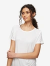 DEREK ROSE DEREK ROSE WOMEN'S T-SHIRT LARA MICRO MODAL STRETCH WHITE,1227-LARA001WHI