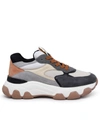 Hogan Leather, Calf-hair And Stretch-knit Sneakers In Multicolor