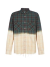 AMIRI AMIRI BLEACH EFFECT FLANNEL SHIRT