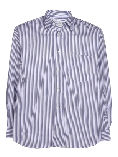 Comme Des Garçons Shirt Striped Classic Collar Shirt In Blue