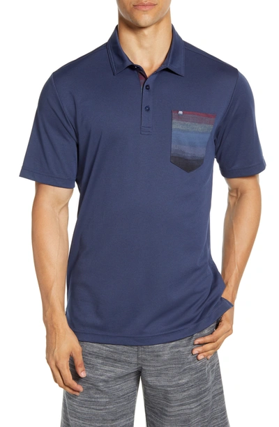 Travismathew Ziggy Zoggy Regular Fit Polo In Mood Indigo