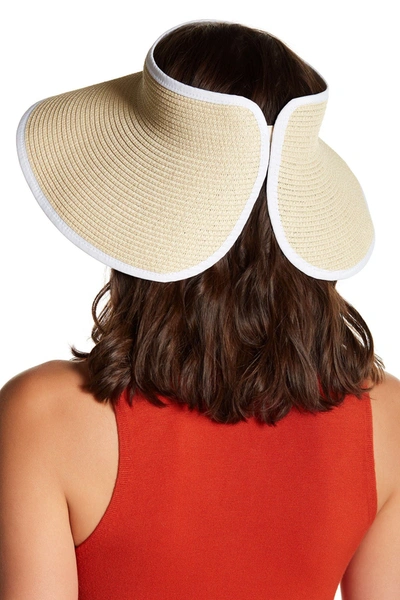 Nordstrom Rack Roll-up Straw Visor In Natural