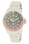 Gevril Wall Street Gmt Bracelet Watch, 43mm In Stainless Steel