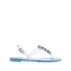 Casadei Embellished Jelly Sandals In Blue