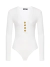 BALMAIN BALMAIN LONG SLEEVED KNIT BODYSUIT