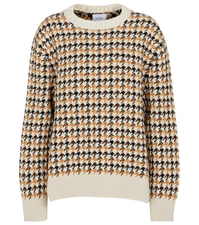 Barrie Houndstooth-pattern Cashmere Pullover In Neutrals