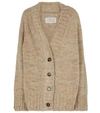 Maison Margiela Oversized Alpaca Wool-blend Cardigan In Beige