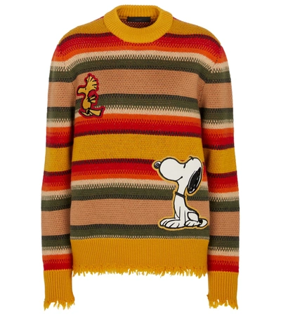 Alanui The Peanuts Patch Striped Jumper In Multicolor