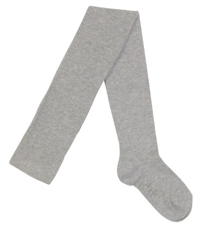 Il Gufo Kids' Stretch Cotton-blend Tights In Grey