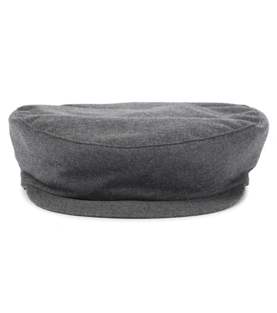 Il Gufo Kids' Baker Boy Hat In Grey